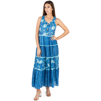Abbigliamento Donna Abiti lunghi Isla Bonita By Sigris Lungo Abito Midi Blu