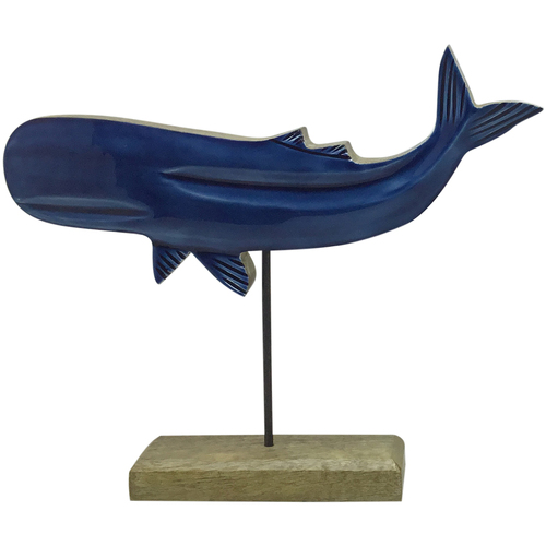 Casa Statuette e figurine Signes Grimalt Balena Di Legno Blu