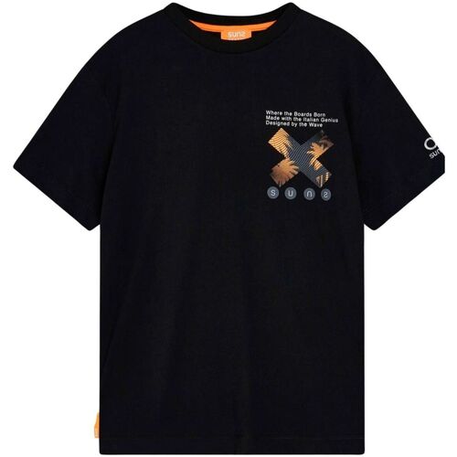 Abbigliamento Uomo T-shirt maniche corte Suns T-SHIRT PAOLO MIAMI Nero