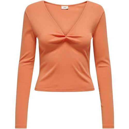 Abbigliamento Donna T-shirts a maniche lunghe JDY JDYPAM L/S KNOT TOP JRS Arancio