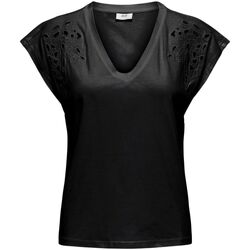 Abbigliamento Donna T-shirt & Polo JDY JDYROSE LIFE S/S EMB TOP JRS Nero