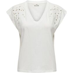 Abbigliamento Donna T-shirt & Polo JDY JDYROSE LIFE S/S EMB TOP JRS Bianco