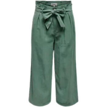 Abbigliamento Donna Pantaloni Only ONLZORA HW CULOTTE PNT Verde