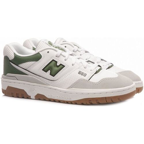Scarpe Sneakers New Balance GSB550SD-WHITE/GREEN Bianco
