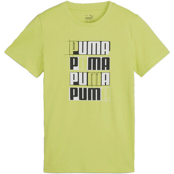 Abbigliamento Bambino T-shirt & Polo Puma T-SHIRT GIROCOLLO CON LOGO RAGAZZO Verde
