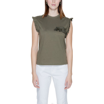 Abbigliamento Donna T-shirt maniche corte Only ONLFILIPPA S/S DETAIL POCKET TOP JRS 15289732 Verde