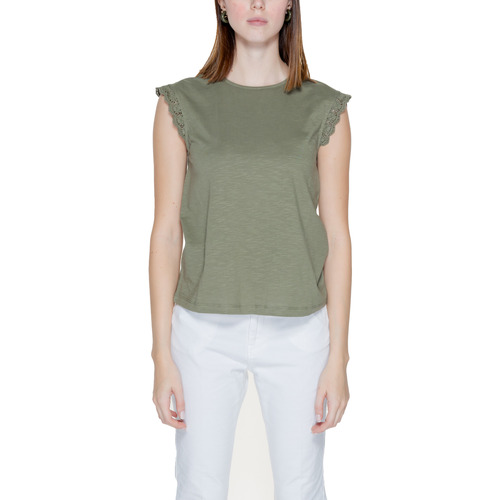 Abbigliamento Donna Top / T-shirt senza maniche Jacqueline De Yong Jdysalva Life S/L Crochet Jrs 15318217 Verde