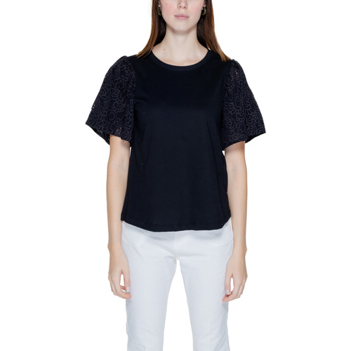 Abbigliamento Donna T-shirt maniche corte Jacqueline De Yong Jdyriga S/S Mix Jrs 15318127 Nero