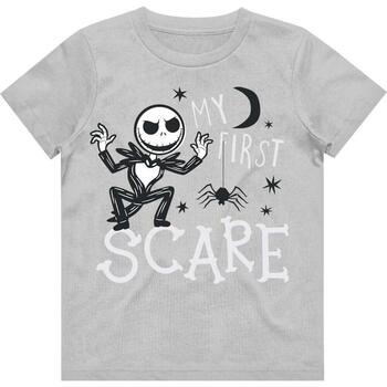 Abbigliamento Unisex bambino T-shirt maniche corte Nightmare Before Christmas First Scare Grigio