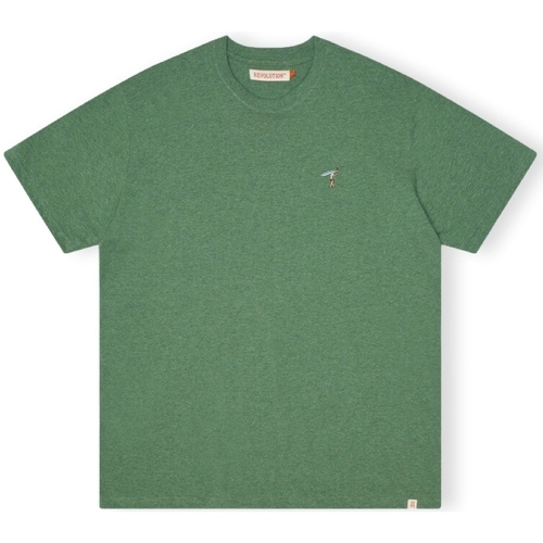 Abbigliamento Uomo T-shirt & Polo Revolution T-Shirt Loose 1366 GIR - Dust Green Melange Verde