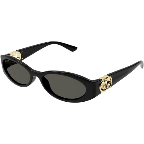 Orologi & Gioielli Donna Occhiali da sole Gucci GG1660S Occhiali da sole, Nero/Grigio, 54 mm Nero
