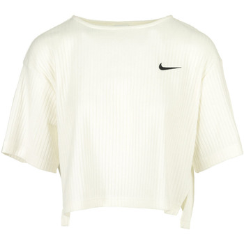 Abbigliamento Donna T-shirt maniche corte Nike Wms Nsw Rib Jersey Top Bianco
