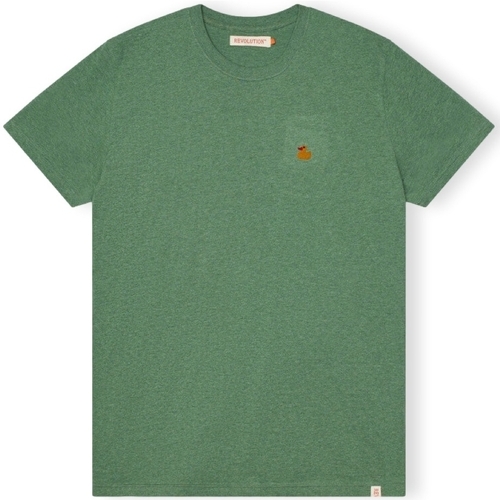 Abbigliamento Uomo T-shirt & Polo Revolution T-Shirt Regular 1368 DUC - Dustgreen Melange Verde