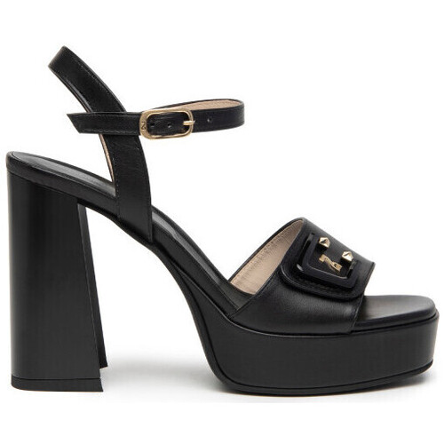Scarpe Donna Sandali NeroGiardini sandalo nero con plateau E410200D100 Nero