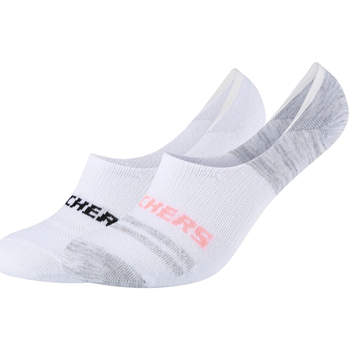 Accessori Calzini bassi Skechers 2PPK Mesh Ventilation Footies Socks Bianco