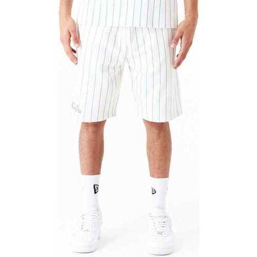 Abbigliamento Uomo Shorts / Bermuda New-Era Ne pinstripe shorts newera Bianco