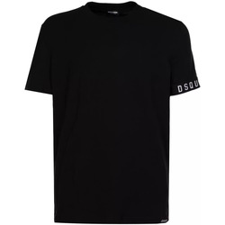 Abbigliamento Uomo T-shirt & Polo Dsquared tshirt nera elastico logo Bianco
