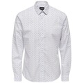 Image of Camicia a maniche lunghe Only & Sons ONSSANE LIFE SLIM LS DITSY POPLIN SHIRT