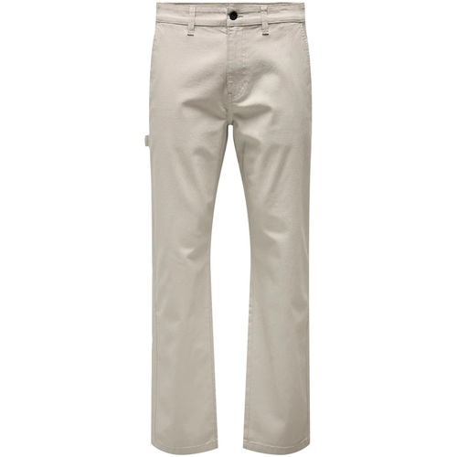 Abbigliamento Uomo Pantaloni Only & Sons  ONSEDGE LOOSE WORK 0120 PANT Beige
