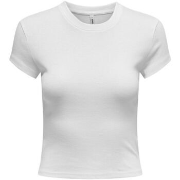 Abbigliamento Donna T-shirt & Polo Only 15320229 ELINA-WHITE Bianco