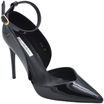 Malu Shoes Decolette' donna in pelle lucida nera con punta tacco sottile 1 Nero