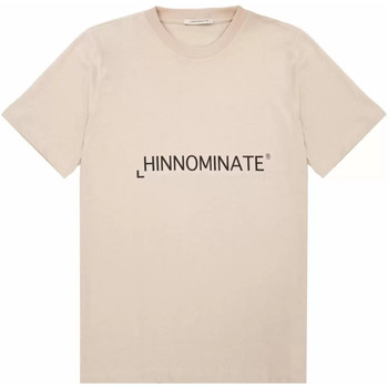 Image of T-shirt & Polo Hinnominate t-shirt beige logo nero