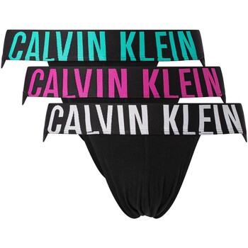Biancheria Intima Uomo Slip Calvin Klein Jeans Confezione da 3 sospensori per potenza intensa Nero