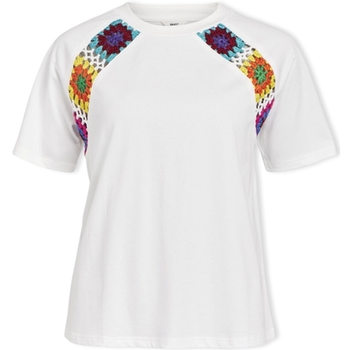 Abbigliamento Donna Top / Blusa Object Top Bea S/S - Bright White Multicolore