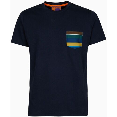Abbigliamento Uomo T-shirt maniche corte Gallo UOMO T-SHIRT GIROCLLO COTONE CON TASCHINO Blu