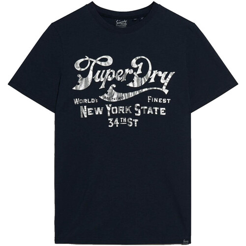 Abbigliamento Uomo T-shirt & Polo Superdry M1011901A Blu