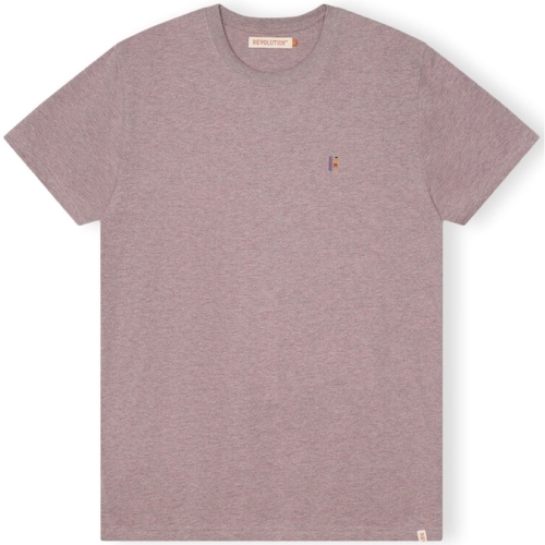 Abbigliamento Uomo T-shirt & Polo Revolution T-Shirt Regular 1364 POS - Purple Melange Viola
