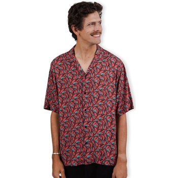 Abbigliamento Uomo Camicie maniche lunghe Brava Fabrics Lobster Aloha Shirt - Red Blu
