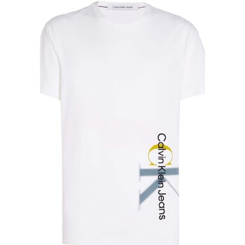 Abbigliamento Uomo T-shirt & Polo Ck Jeans Two Tone Monologo Te Bianco