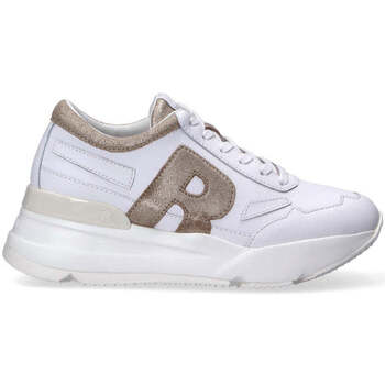Scarpe Donna Sneakers basse Rucoline sneaker R-Evolve pelle bianco oro Bianco