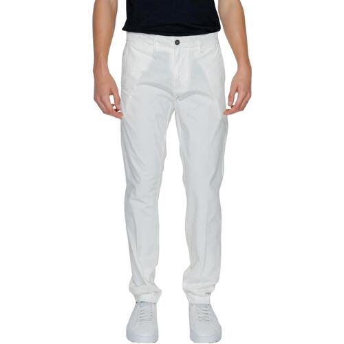 Abbigliamento Uomo Pantaloni Borghese Chino Todi PA21 HP01 Bianco