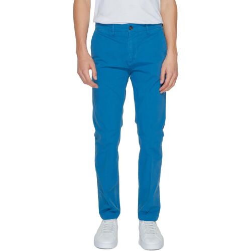 Abbigliamento Uomo Pantaloni Borghese Chino Todi PA21 HP01 Blu