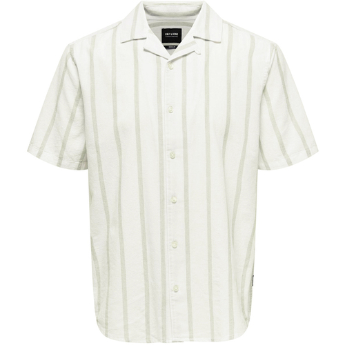 Abbigliamento Uomo Camicie maniche corte Only & Sons  22028961 Bianco