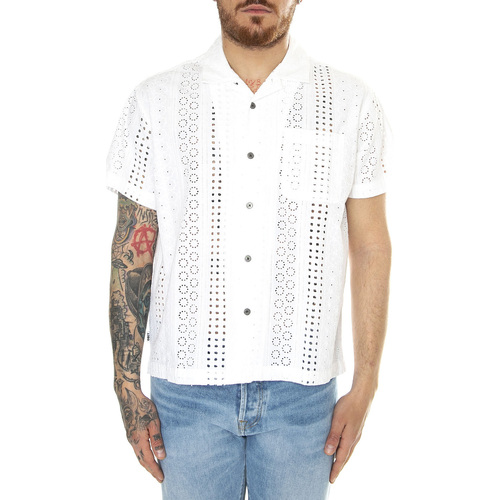 Abbigliamento Uomo Camicie maniche lunghe Obey unday Woven / White Bianco