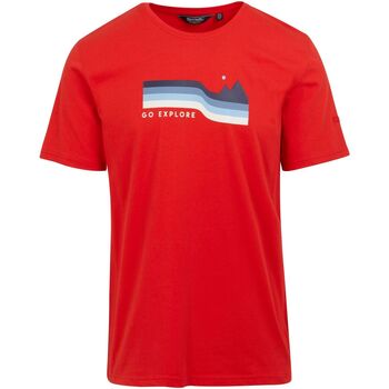 Abbigliamento Uomo T-shirts a maniche lunghe Regatta Cline VIII Go Explore Rosso