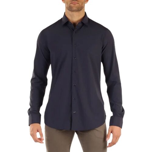 Abbigliamento Uomo Camicie maniche lunghe MICHAEL Michael Kors PERFORMANCE SLIM SHIRT Blu