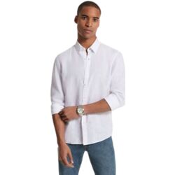 Abbigliamento Uomo Camicie maniche lunghe MICHAEL Michael Kors LINEN SLIM FIT SHIRT Bianco