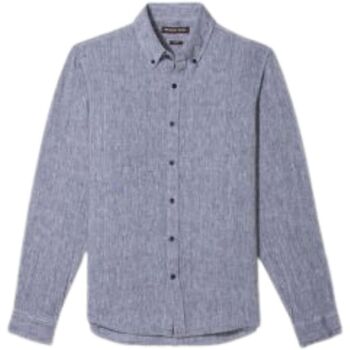 Abbigliamento Uomo Camicie maniche lunghe MICHAEL Michael Kors LINEN SLIM FIT SHIRT Blu