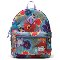 Borse Unisex bambino Zaini Herschel Herschel Heritage™ Youth Backpack  Paper Flowers Faded Denim Multicolore