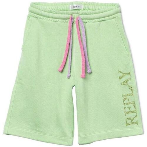 Abbigliamento Bambina Shorts / Bermuda Replay Shorts con coulisse doppia SG9623.051 Verde