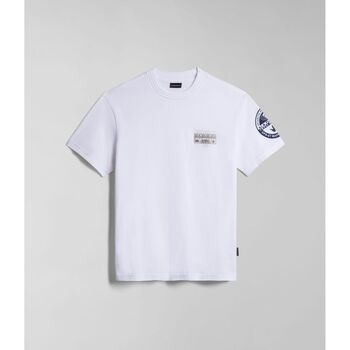 Abbigliamento Uomo T-shirt & Polo Napapijri S-AMUNDSEN NP0A4H6B-002 BRIGHT WHITE Bianco
