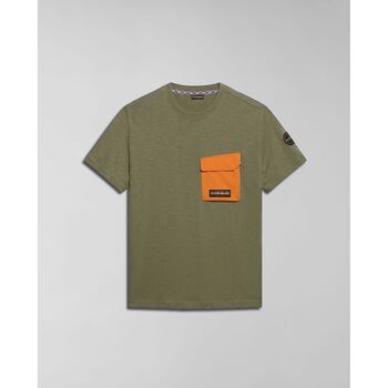 Image of T-shirt & Polo Napapijri S-TEPEES NP0A4HQJ-GAE1 GREEN LICHEN