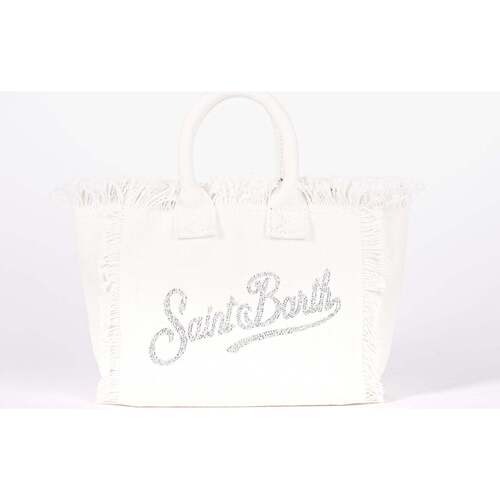 Borse Donna Borse a mano Mc2 Saint Barth borsa vanity mini strass bianca Bianco