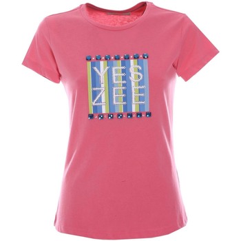 Abbigliamento Donna T-shirt & Polo Yes Zee T226 LU03 Rosa