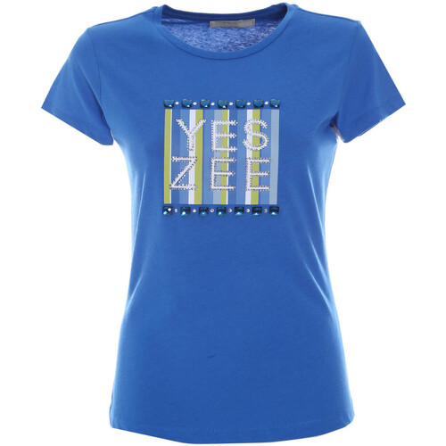 Abbigliamento Donna T-shirt & Polo Yes Zee T226 LU03 Blu