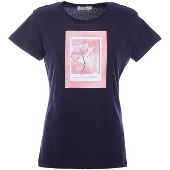 Abbigliamento Donna T-shirt & Polo Yes Zee T222 T902 Blu